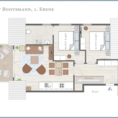 Ferienwohnung Bootsmann Langeoog Zewnętrze zdjęcie